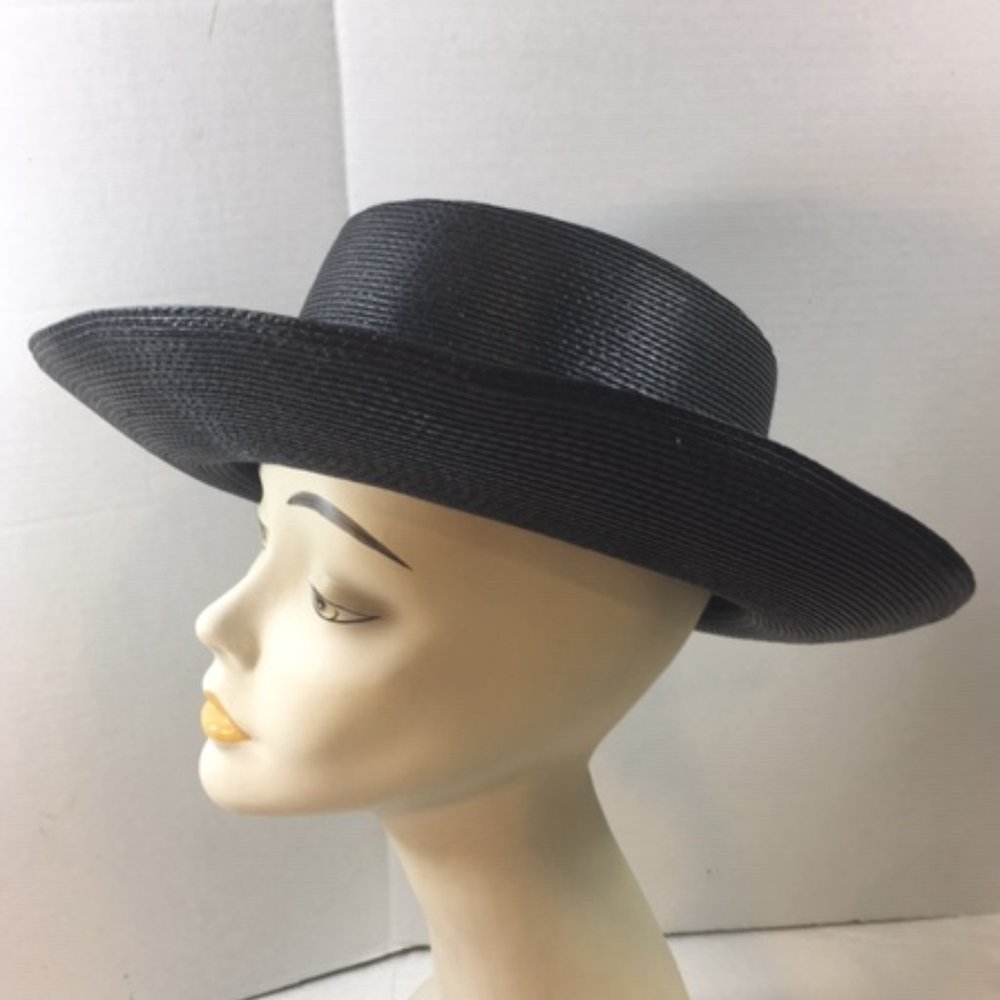 Black Derby Styled Polypropylene Sun Hat